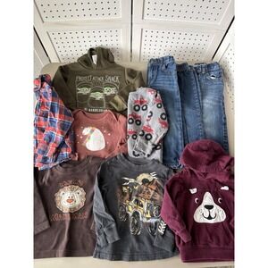 LOT/10 Toddler Boys Fall Winter Clothes 18m 24m 2T Tops Jeans Long SLV